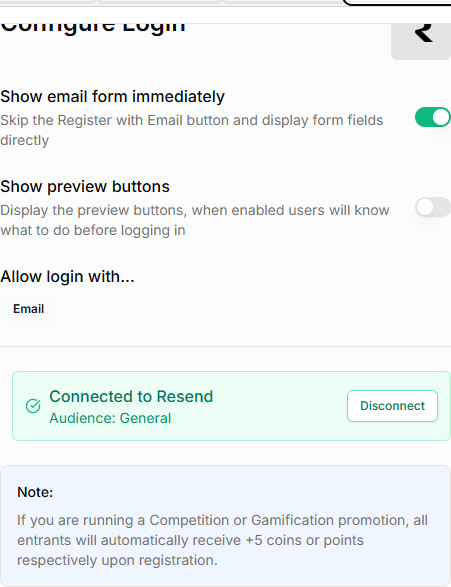 Post Capture tab showing Resend connection area